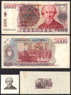 Circa 1983/4, Banknote Of $5,000 Juan Bautista Alberti, Process Of The Development Of The Banknote, Including... - Argentinië