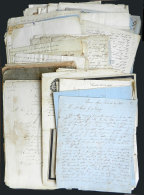 OLD DOCUMENTS: Several Hundreds Letters, Documents, Some Printed Papers, Etc., Dated Betwen Circa 1860 And 1870,... - Zonder Classificatie