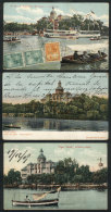 TIGRE: 3 Beautiful Cards With Good Views, Used In 1908/9, Very Nice! - Argentine