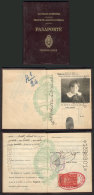 5P. Revenue Stamp On A PASSPORT Of The Year 1921, Excellent Quality! - Autres & Non Classés