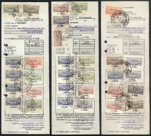 National Taxes, DECLARACIÓN JURADA (Sworn Declaration): 375 Rare Revenue Stamps In Varied Colors (MANY... - Autres & Non Classés