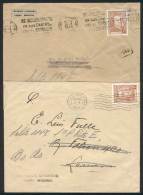 2 Covers Each Franked By GJ.799 (1c. Sarmiento Chalky Paper), Used In 1944 With 1c. Rate For Printed Matter... - Autres & Non Classés
