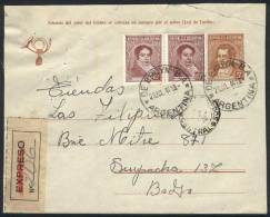 Cover Franked With 25c. Sent To B.Aires On 28/JUL/1944, With Rare Postmark Of DE BRUYN (Buenos Aires), VF Quality! - Andere & Zonder Classificatie