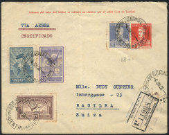 Airmail 5c. San Martín Stationery Cover Uprated With 4 Different Stamps (total Postage 1.45P.), Sent From... - Autres & Non Classés