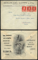 Cover With Nice Advertisement On Reverse (tools For Naval And Mechanic Industries), Franked With 15c. And Postated... - Sonstige & Ohne Zuordnung