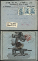 Registered Cover Franked With 36c., Sent From Buenos Aires To Italy On 23/DE/1921, VF Quality! With Nice... - Andere & Zonder Classificatie