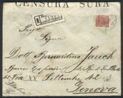 Registered Cover Sent From Buenos Aires To Italy In JA/1916, Franked With A Stamp Of 24c. Plowman, With Several... - Andere & Zonder Classificatie