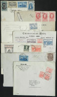 8 Covers Posted Between 1910 And 1930 (most To Europe) With Nice And Varied Postages, Very Nice Group! - Andere & Zonder Classificatie