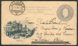 6c. Postal Card (PAID REPLY) Illustrated With View Of "Callao Avenue", Sent From Zofingen (Switzerland) To Buenos... - Other & Unclassified