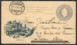 6c. Postal Card (PAID REPLY) Illustrated With View Of "Callao Avenue", Sent From Zofingen (Switzerland) To Buenos... - Sonstige & Ohne Zuordnung