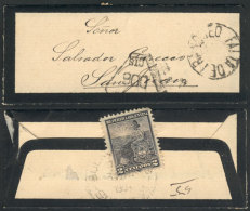 Very Small Mourning Cover (it Only Measures 9.5 X 3.9 Cm) Sent From Buenos Aires To San Juan On 3/JA/1905 Franked... - Sonstige & Ohne Zuordnung