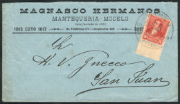 Commercial Cover With Advertising For "Magnasco Hermanos, Mantequería Modelo", Franked By GJ.141 And Sent... - Autres & Non Classés