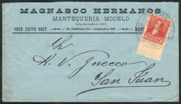 Commercial Cover With Advertising For "Magnasco Hermanos, Mantequería Modelo", Franked By GJ.141 And Sent... - Other & Unclassified