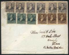 Cover Franked By GJ.137 X6 + 138 X3 + 140 X3 (total 12c.), Sent From Buenos Aires To USA On 1/FE/1893, Fantastic,... - Other & Unclassified