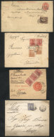 11 Covers Or Postal Stationeries Posted Between 1886 And 1918, Varied And Interesting Postages, Some With Defects,... - Sonstige & Ohne Zuordnung
