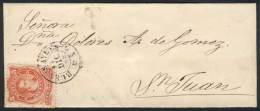 Small Cover Franked By GJ.37 (5c. Rivadavia With Groundwork Of Horizontal Lines), Sent From B.Aires To San Juan On... - Autres & Non Classés