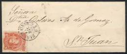 Small Cover Franked By GJ.37 (5c. Rivadavia With Groundwork Of Horizontal Lines), Sent From B.Aires To San Juan On... - Other & Unclassified