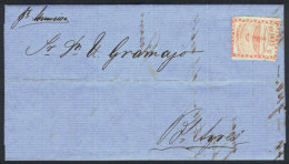 Entire Letter Sent From Rosario To Buenos Aires On 24/NO/1859 Per Steamer "Asunción", Franked With An... - Andere & Zonder Classificatie