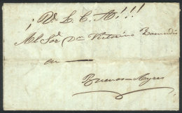 Entire Letter Sent From Salta To Buenos Aires On 8/DE/1848, With Long And Interesting Text From A Mother To Her... - Andere & Zonder Classificatie