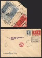 Registered Cover Used In  Buenos Aires On 3/SE/1932, With Interesting MIXED POSTAGE: GJ.93 ("M.A." Overprint In... - Dienstzegels