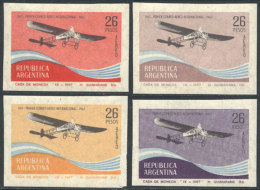 GJ.1418, 1967 First Airmail (airplane), PROOFS Printed On The Paper Used For The Issue (with Gum And Watermarked),... - Luchtpost