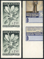 GJ.1070, 1956 Province Of Misiones (yerba Mate), PROOF In The Adopted Color, Pair Printed On Chalky Card, On... - Andere & Zonder Classificatie