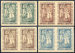 GJ.960, 1948 Farmers Day, PROOFS Printed On Opaque Paper, Pairs In The 4 Known Colors, VF Quality, Rare Group! - Autres & Non Classés