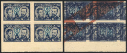 GJ.850, 1941 Cockade (French And Berutti), PROOF In The Adopted Color, Imperforate Block Of 4 Printed On Special... - Other & Unclassified