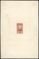 GJ.118, 20P. Guillermo Brown, Die Proof In Red-chestnut, Printed Directly On Card, Excellent Quality, Rare! - Andere & Zonder Classificatie