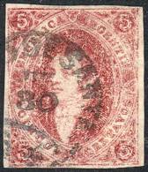 GJ.34c, 8th Printing, With Very Notable Lacroix Freres Watermark, Used In Santa Fe On 30/JUN/1872, Excellent... - Usados