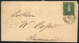 GJ.23, 10c. Green, Semi-clear Impression, On Folded Cover Sent From Buenos Aires To Tucumán On 14/MAY/1870,... - Covers & Documents