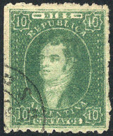 GJ.23, 10c. Dark Green, Worn Impression, Excellent Quality! - Unused Stamps