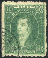 GJ.23, 10c. Dark Green, Worn Impression, Excellent Quality! - Ungebraucht