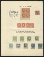 Album Page Of A Very Old Collection With 18 Stamp FORGERIES Or REPRINTS, Including A Block Of 4 And A Strip Of 4,... - Andere & Zonder Classificatie