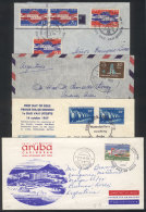 4 Covers Sent To Argentina Between 1958 And 1963, VF Quality! - Curaçao, Nederlandse Antillen, Aruba