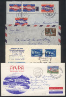 4 Covers Sent To Argentina Between 1958 And 1963, VF Quality! - Curazao, Antillas Holandesas, Aruba