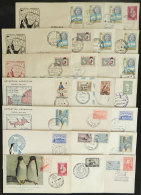 25 Covers Of The Years 1959 To 1965 With Postmarks Of Antarctic Stations Of Related To Topic Antarctica, VF... - Sonstige & Ohne Zuordnung