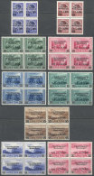 Michel 20/28, 1944 Complete Set Of 9 Overprinted Values, MNH Blocks Of 4, Very Fine Quality, Catalog Value Euros... - Ocu. Alemana: Montenegro