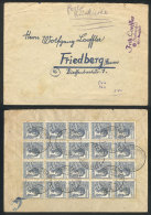 Cover Sent From Diethensdorf To Friedberg On 29/JUN/1948, With Attractive Postage On Back (12Pf. In Block Of 20... - Andere & Zonder Classificatie