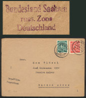 Cover Sent From Leipzig To Argentina On 3/DE/1945 Franked With 87Pf., On Back It Bears An Interesting Violet Mark:... - Brieven En Documenten