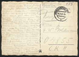 PC Sent From Königsberg On 16/JUN/1942, With Military Free Frank, VF! - Brieven En Documenten