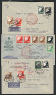 3 Airmail Covers Sent To Argentina In 1936/7, Nice Postages! - Briefe U. Dokumente