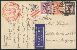 Postcard Franked With 1.65Mk, Sent From Berlin To PARAGUAY On 12/AP/1934 By Airmail, VF Quality! - Cartas & Documentos