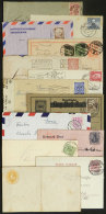 27 Covers, Cover Fronts, Cards, Etc. Used In Varied Periods, Interesting Postages And Cancels, Mixed Quality (from... - Andere & Zonder Classificatie