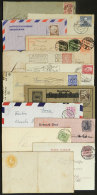 27 Covers, Cover Fronts, Cards, Etc. Used In Varied Periods, Interesting Postages And Cancels, Mixed Quality (from... - Otros & Sin Clasificación