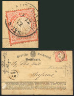 Card Sent From Lauterbach To Giessen On 9/DE/1872, Franked With 2Kr. Orange (Sc.8), Minor Faults (age Spots),... - Brieven En Documenten