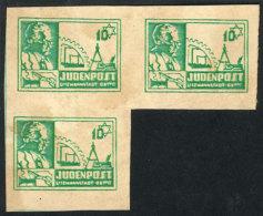 Local Stamp Of Litzmanstadt (Poland), 10Pg., Block Of 3, Very Interesting! - Otros & Sin Clasificación