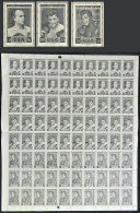 Complete Sheet Of 80 Cinderellas Of The Famous Engraver Czeslau Slania With 3 Different Models: Bob Fitzsimmons,... - Boksen