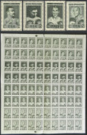 Complete Sheet Of 80 Cinderellas Of The Famous Engraver Czeslau Slania With 4 Different Models: John L. Sullivan,... - Boksen