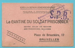 Kriegsgefangenensendung Van SOLTAU Naar BRUXELLES , Stempel S.P.B. - Krijgsgevangenen